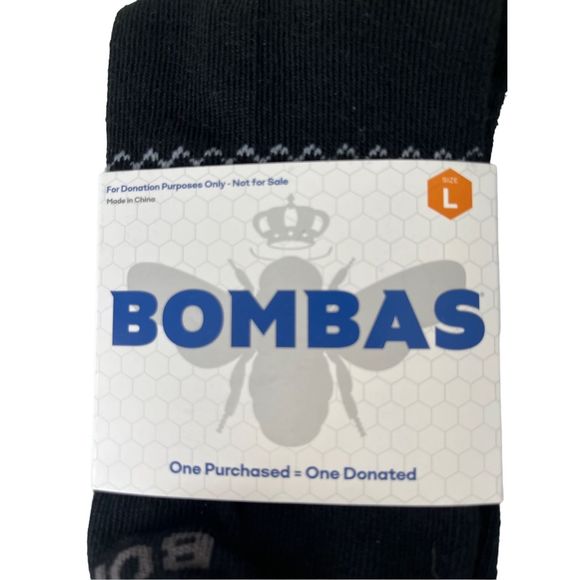 BOMBAS 2‎ pair large black socks NEW - Picture 4 of 5